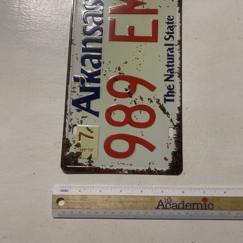 Arkansas AR License Plate new remake Distressed Vintage Look 989 EMJ Natural St - Afbeelding 7 van 7