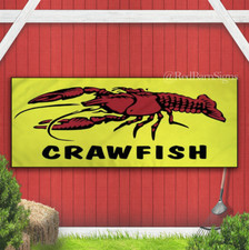 Crawfish Restaurant Banner Advertising Sea Food Sign
