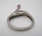10K White Gold Pink Topaz & Diamond Ring Size 7.25 [R194] — photo 10