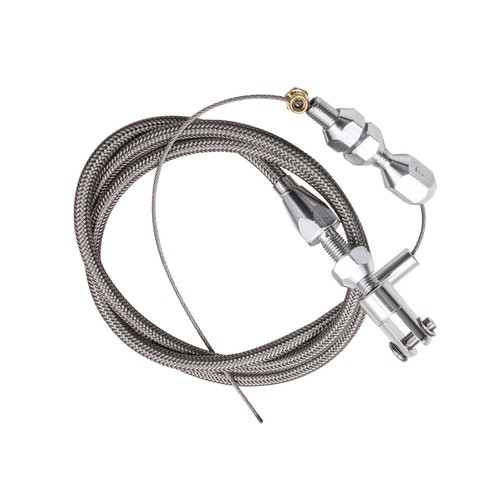 Universal 24" For Ford GM Mustang Stainless Steel Throttle Cable Braided - Picture 5 of 5
