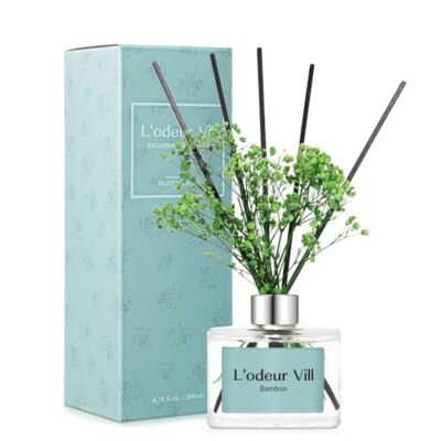 Reed Diffuser Set 6.7 Oz200ml Bamboo Scented Diffuser With 6 Oil Diffuser Stic