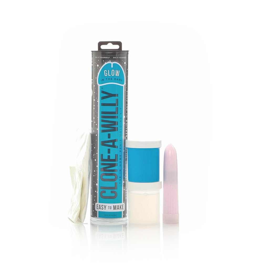 Clone-A-Willy DIY Kit Make Your Own Penis Cock Copy Vibrator Blue Glow in  Dark | eBay