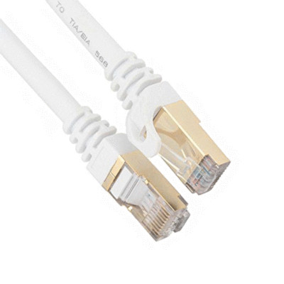 50ft Cat7 Ethernet LAN Network Cable High Speed SSTP Modem Router White