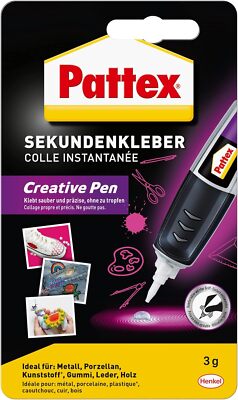 Pattex PSPP3 Sekundenkleber Perfect Pen 3 g, schwarz, 1 x 3g