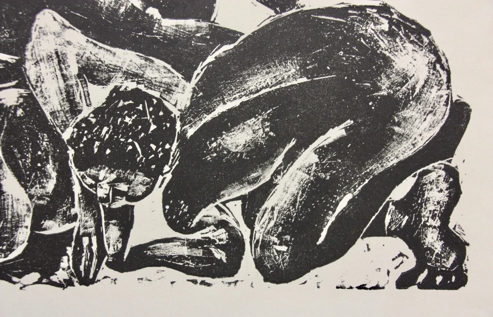 Karl-Heinz Hansen Bahia (1915-1978) Holzschnitt, figürliche Komposition, um 1960 - Bild 4 von 4