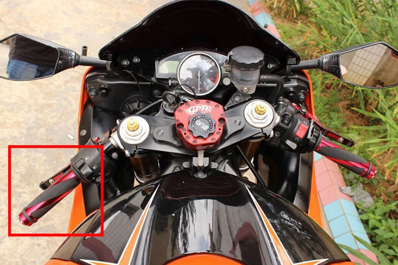 For Honda CBR1000RR / Honda CBR600RR Black Motorcycle Hand Grips Rubber Gel - Image 4 of 4