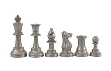 Wholesale Chess Staunton Colored Chess Pieces (Silver)
