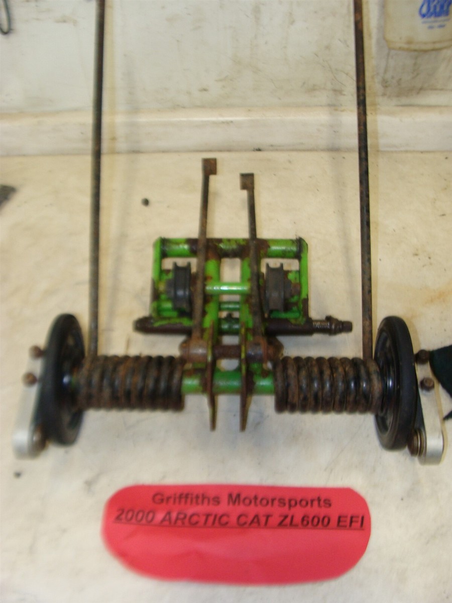 2000 ARCTIC CAT ZL600 EFI oem rear skid arm wheel set spring drop