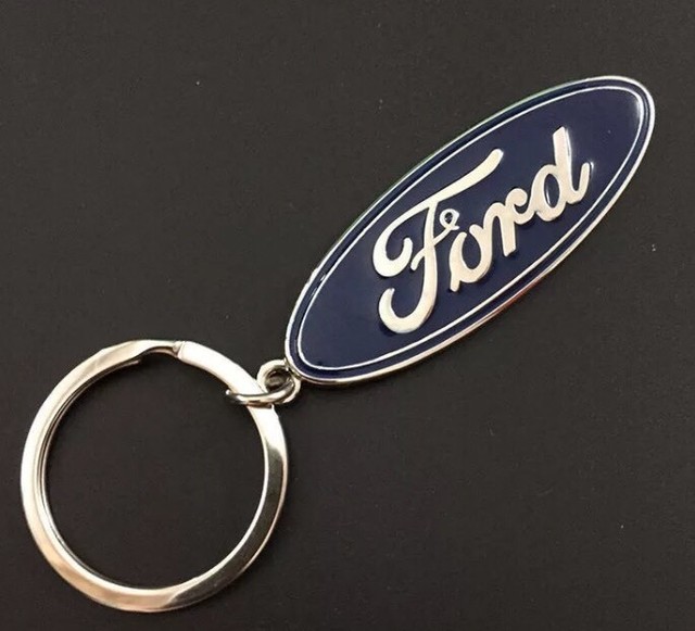 Ford Car Logo Keychain Blue & Silver 2” US Seller eBay
