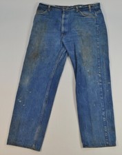 VTG 90s Levi's Orange Tab Distressed Made USA Regular Fit Straight Leg Jeans 505