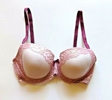 NWOT VICTORIA'S SECRET DREAM ANGELS PUSH UP BRA 32DD Pink Lace