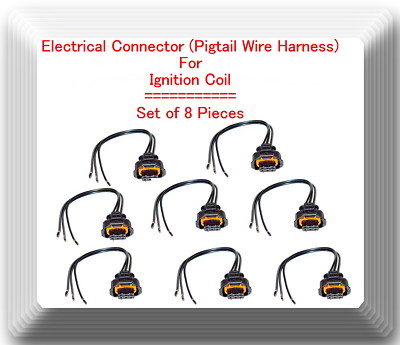8 Pack) 3-Blade Ignition Coil Electrical Connector Pigtail UF359 For Mercedes V8 - View #5
