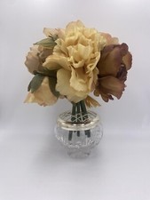 Vintage Stuart Crystal Rose Bud Vase w/ Flower Frog Lid Hand Made in England