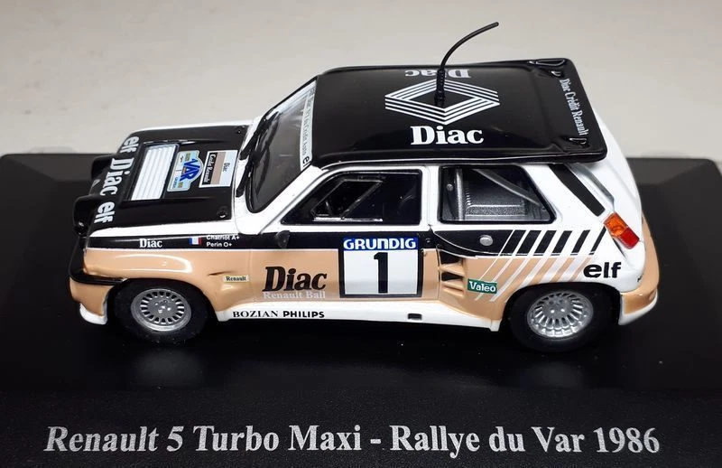 RENAULT 5 TURBO MAXI #1 RALLY DEL VAR 1986 ELIGOR HACHETTE 1/43 CHATRIOT PERIN - Immagine 2 di 4