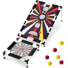 Toss and Bounce Game Set Spring Toss Bounce Ball Game Include 6 Foam Bouncy B...