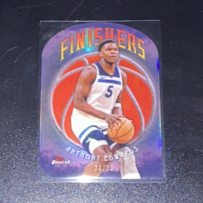 2024-25 Topps Finest Anthony Edwards Finishers Insert 74/74 Bookend #F-4