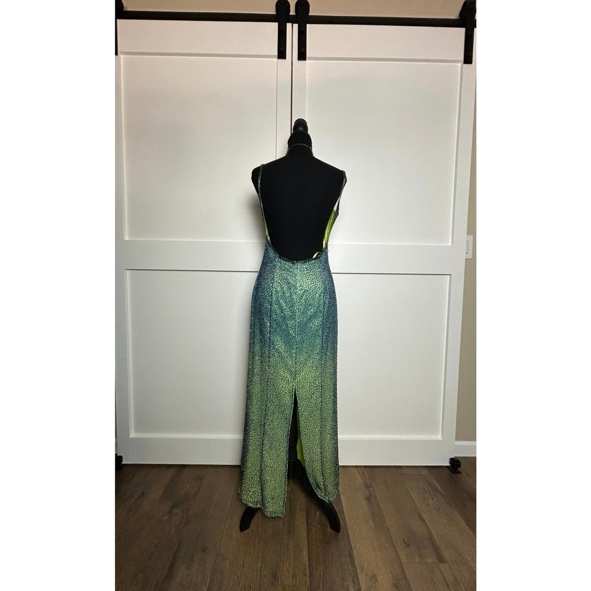 blue green ombre prom dress Blue Ombre One Shoulder Ruched Prom Dress K13