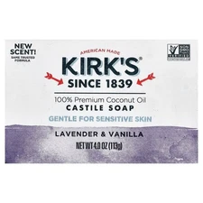 Castile Bar Soap, For Sensitive Skin, Lavender & Vanilla, 4 oz (113 g)