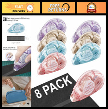 Double Sided Tape Roller for Crafts - 26ft Glue Tape for Scrapbooking, 8 Pack
