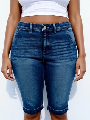 One 5 Love My Goodness FIt Women's knickers pedal pushers denim Sz 14 W Capri