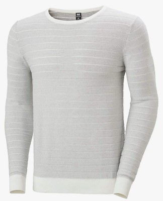 Helly Hansen Men s Fjord Summer Knit Long Sleeve Cotton Shirt Size XS Off White