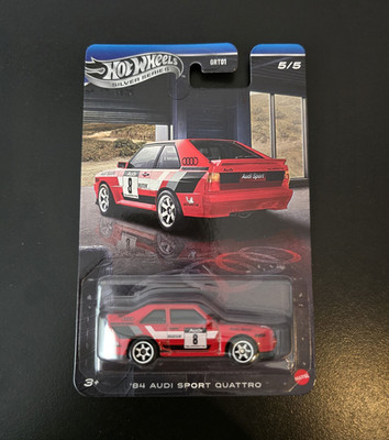 Hot Wheels Silver Series '84 Audi Sport Quattro Rennfahrzeug 1:64 JKY19