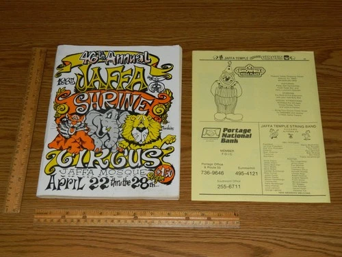 1985 Circus Souvenir Program Magazine Jaffa Shrine Altoona PA Circus Odyssey