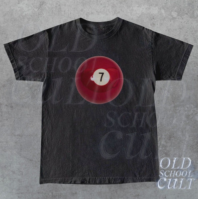 Vintage 7 Ball 90s Graphic T-Shirt, Retro Billard Oversized Shirt, Y2k Lucky Tee