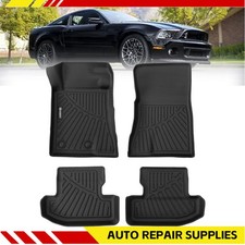 All Weather Tpe Floor Mats Liners Black For Ford Mustang 2004-2014 2005 2006