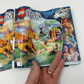 LEGO Elves Fire Dragon's Lava Cave 41175 - 99% Complete, missing 1 Minifig