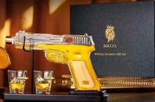New- Kollea Whiskey Decanter Set with Bullet Shot Glasses - Pistol G17 - BGS001