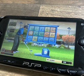 Sony PSP 1001 Console w/OEM Charger, Mem Stick Case, 2 Games, Movie Tested Works