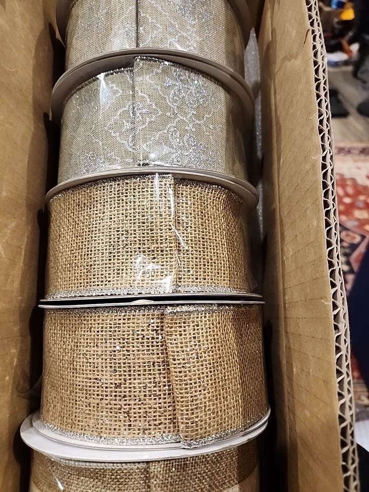 Cinta artesanal con bordes con cable 6 rollos nuevos-10 yardas por rollo Foto 3 de 4