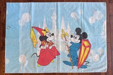 Vintage Disney Mickey Mouse Minnie Magic Kingdom Double Sided Pillow Case