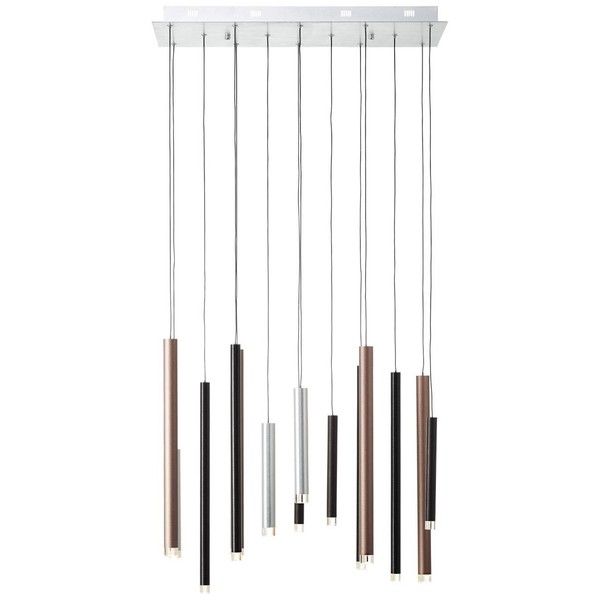 Brilliant Lampe Cembalo Led Pendelleuchte 14Flg Braun/Kaffee | 14X 4W Led Integr-image
