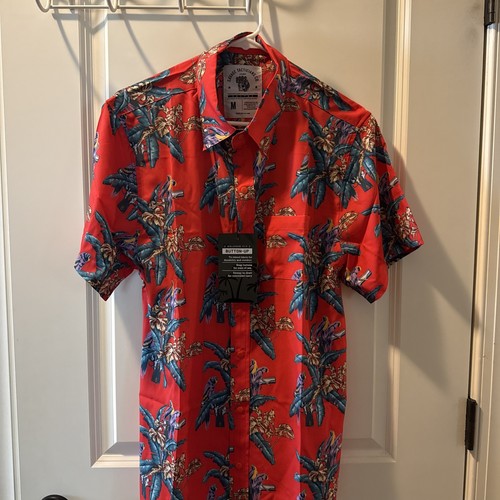 Savage Tacticians Shirt Snap Up Mens Medium Red Toucan Deadly 