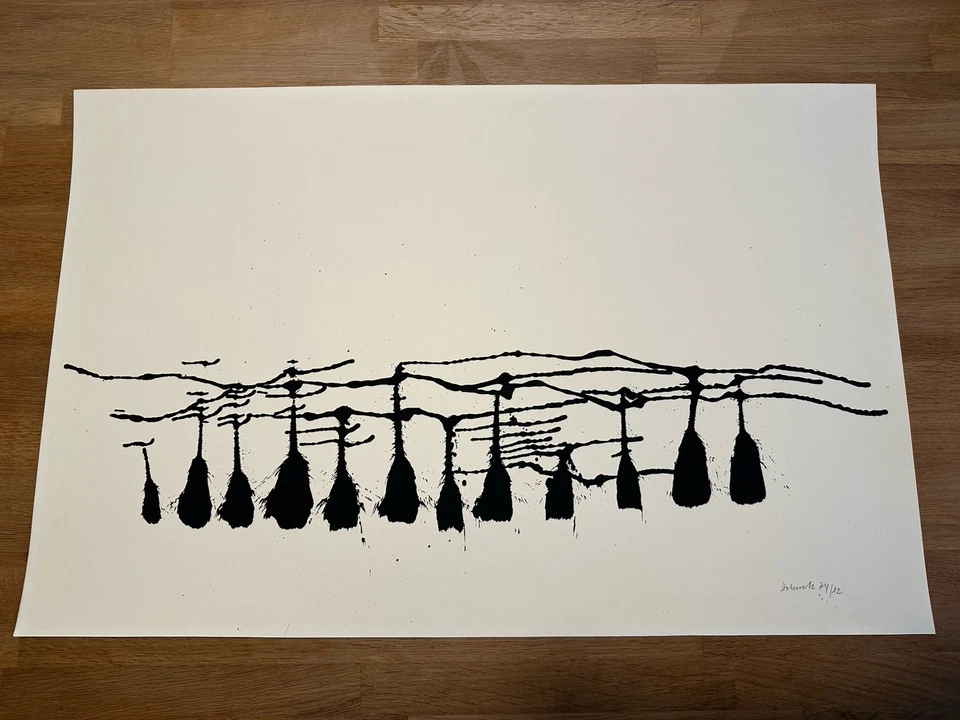 Lithographie Oskar Holweck signiert und datiert Griffelkunst