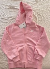 Nike Pink Full-Zip Hoodie Kids Big Girl M Brand New with Tags