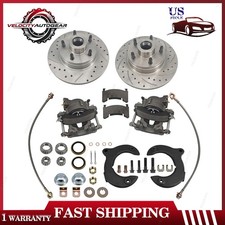 New For Mustang Ii 11 In Front Disc Brake Kit 5 On 4-34 Drilledslotted Rotors