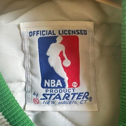 Vintage Starter Jacket Boston Celtics Satin Green NBA Basketball 90s Outerwear image 7