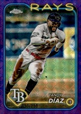 2024 Topps Chrome Logofractor Edition #107 Yandy Díaz Purple Refractors #/250