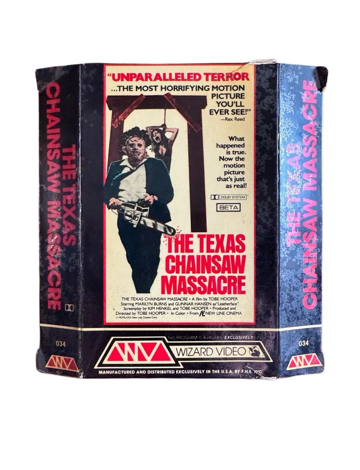 Texas Chainsaw Massacre Wizard Video Betamax 1982 Beta Tape RARE! Horror Grail  - Image 3 of 4