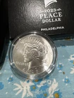 2023 PEACE DOLLAR UNITED STATES MINT Uncirculated COIN .999 SILVER OGP COA