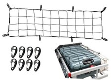 Heavy-Duty Cargo Net 44" x 16" Stretches to 88" x 32" Tight 4" Mesh with