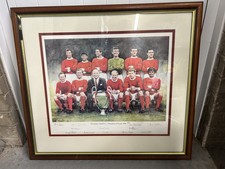 1968 European Cup Beckett Official Signed Manchester United Team Best Busby COA