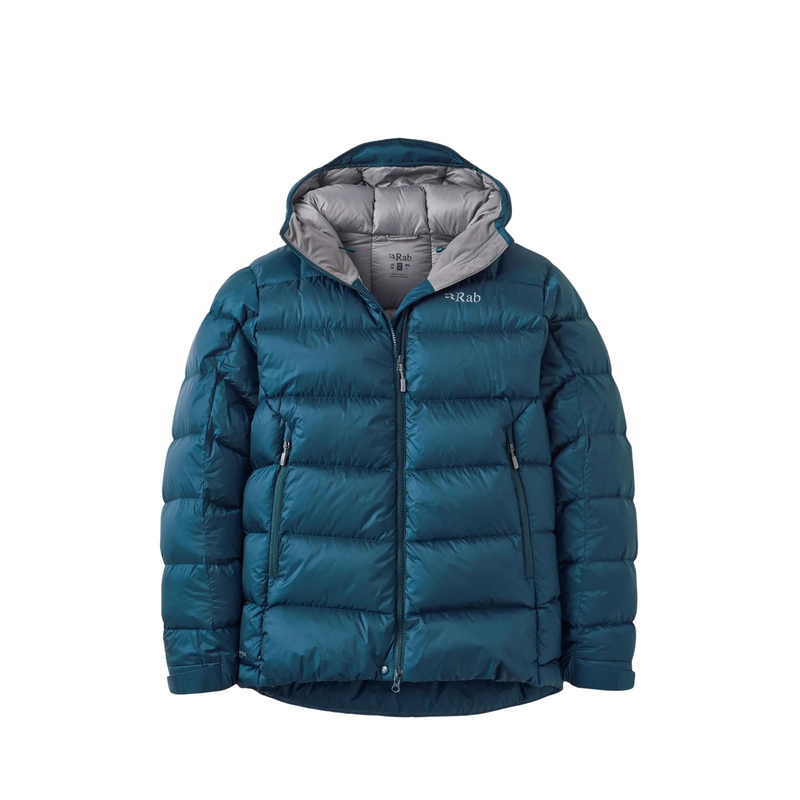 Chaqueta de invierno Rab Neutrino Pro con capucha para hombre, azul tempestad, grande