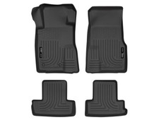 Husky Weatherbeater Floor Mats Fit 10-14 Mustang Coupe Convertible Frnt2nd Blk