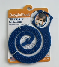 Booginhead Sippigrip Silicon Cup Bottle And Toy Tether orange yellow