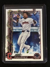 🔥Jose Ramirez 2025 Topps Holiday #H195 Variation SP Code 528 Cookie Back