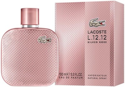 L.12.12 SILVER ROSE * Lacoste 3.3 oz / 100 ml Eau De Parfum Women Perfume Spray